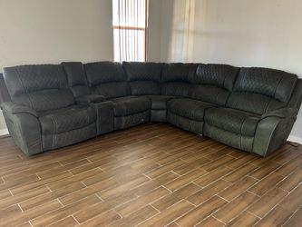 Large Gray Reclining Sectional Sofa