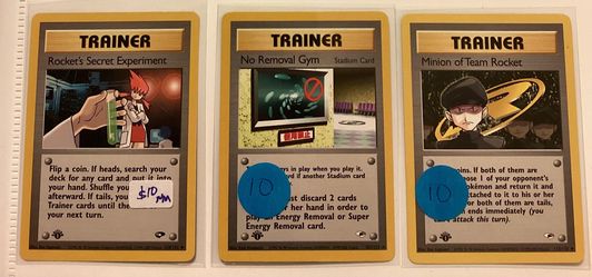 1st Edition Rare/Uncommon Trainer Pokémon Gym Heroes/Challenge Near Mint