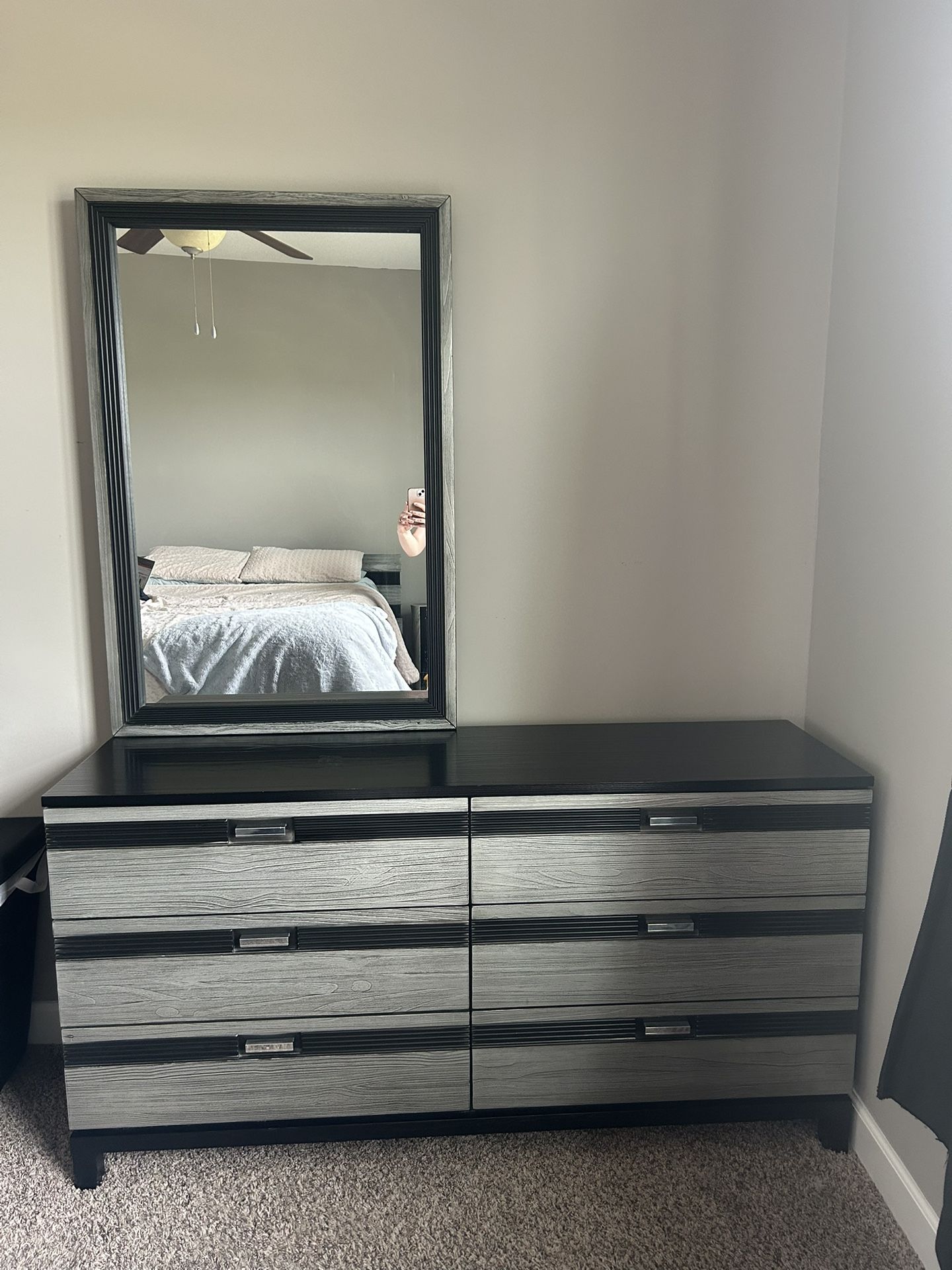 6 Drawer Dresser Set With Mirror