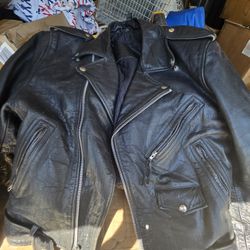Vintage Leather Biker Jacket