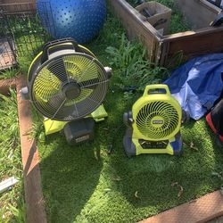 Ryobi fans and hand saw
