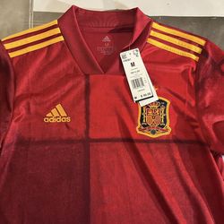 Adidas Spain Soccer Jersey Size Medium Men New  Price Firm