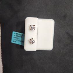 1.50 CTW VVSD Moissanite Sterling Silver  Earrings