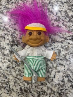 Vintage golfer troll doll