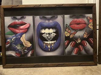 Framed art Lips