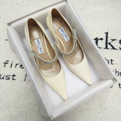 Rhinestone-style high-heeled women's shoes