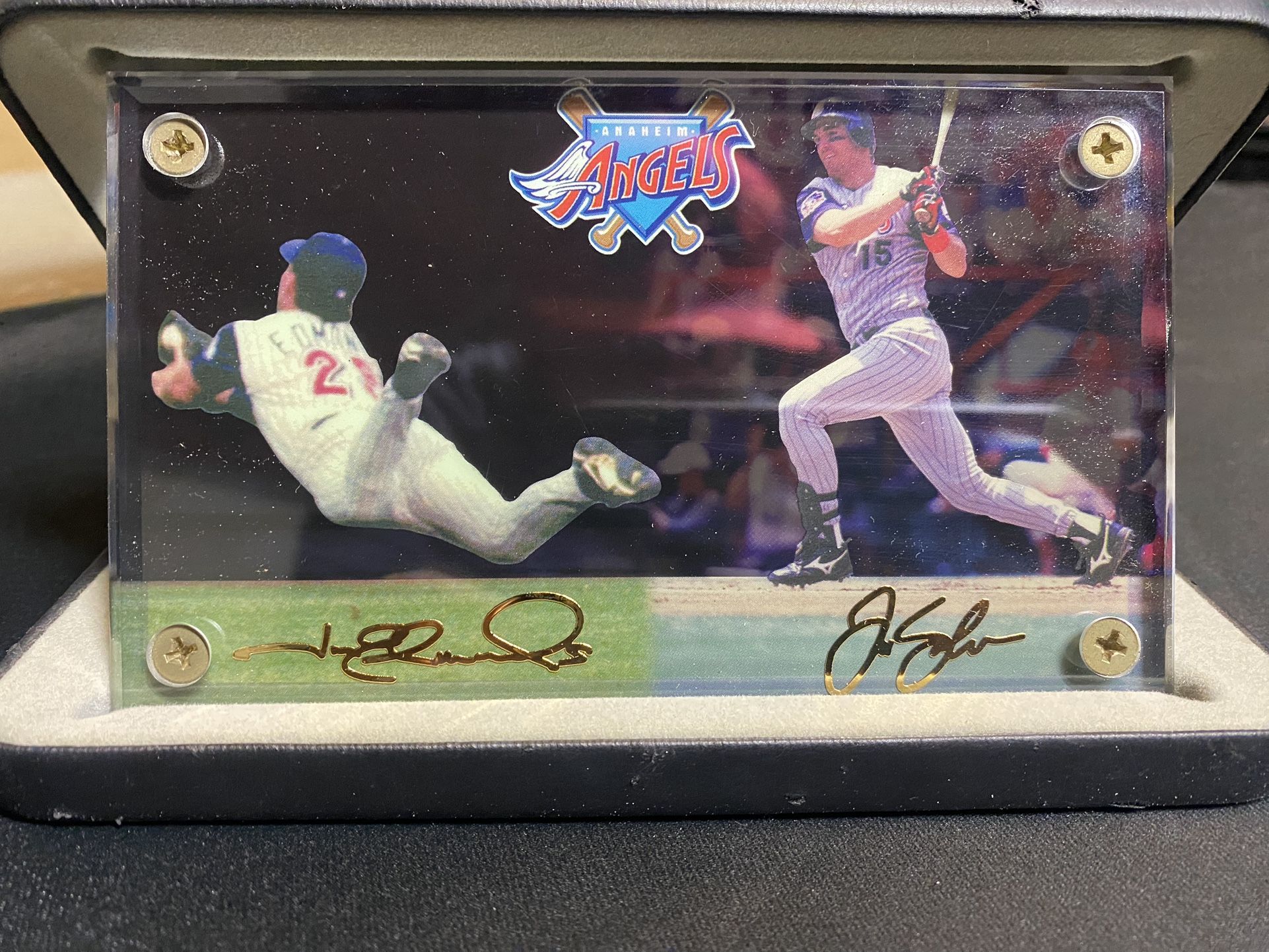 Jim Edmonds And Tim Salmon 24 Kt Gold Signature Card