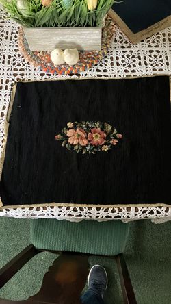 Vintage needlepoint stool/chair cover