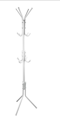 12 Hooks Coat Rack Hat Stand Tree Clothes Hanger Umbrella Holder Metal Organizer