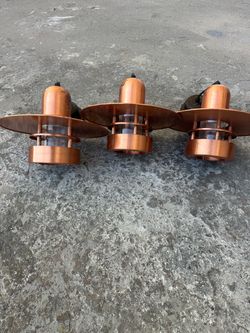 Copper Outdoor Wall Sconces Set of 3