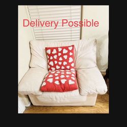 Matching Italian Leather Couch And Sofa Chair Real Leather, Delivery Possible 