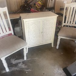 Cabinet Table With 2 Chairs