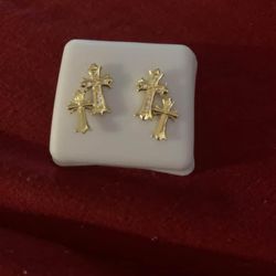 Double Cross Earrings For Men& Women 
