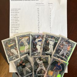 2026 Bowman Sterling Inserts