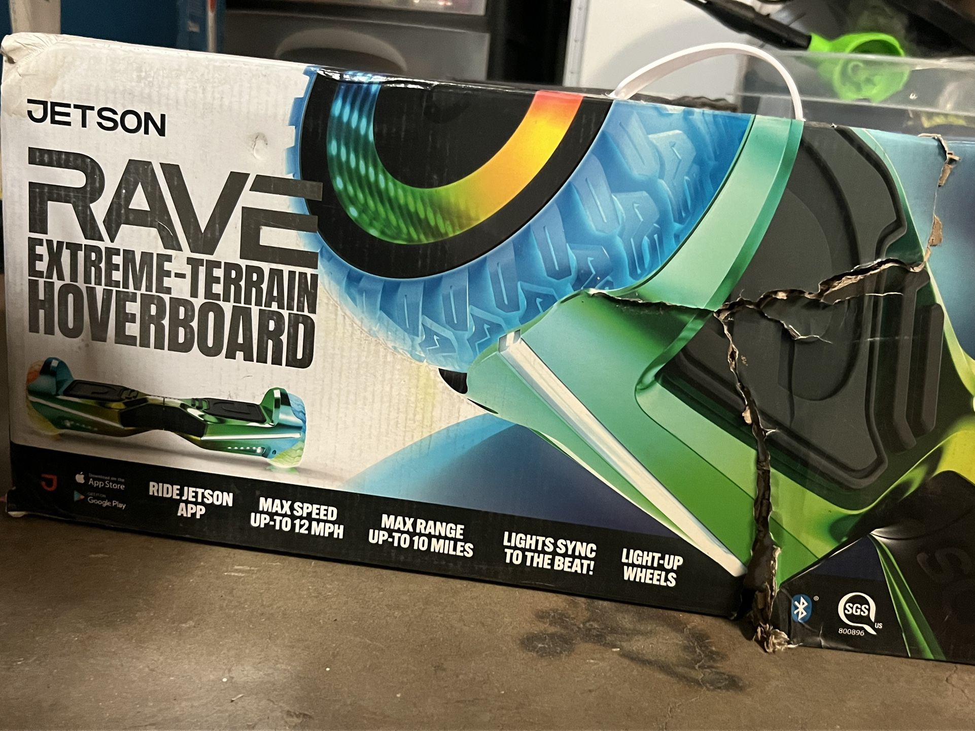 Jetson Rave Hoverboard, Iridescent, 12+