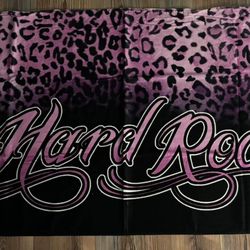 HARD ROCK Cafe NEW PURPLE LEOPARD Cheetah Print BEACH TOWEL  55” X 30” Brand New