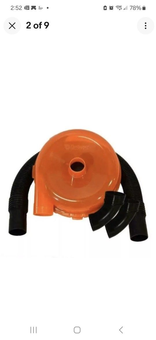 Dustopper High Efficiency Dust Separator, 12” dia., 2.5”x36” Hose, 2 Elbow Sweep