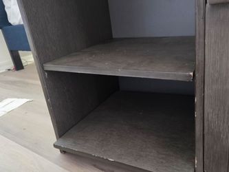 Dark Gray Bookcase Shelf Unit