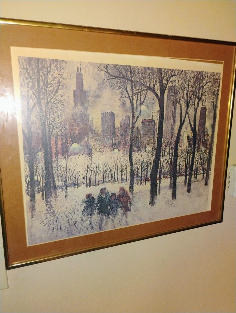 Vintage Chicago Print Framed