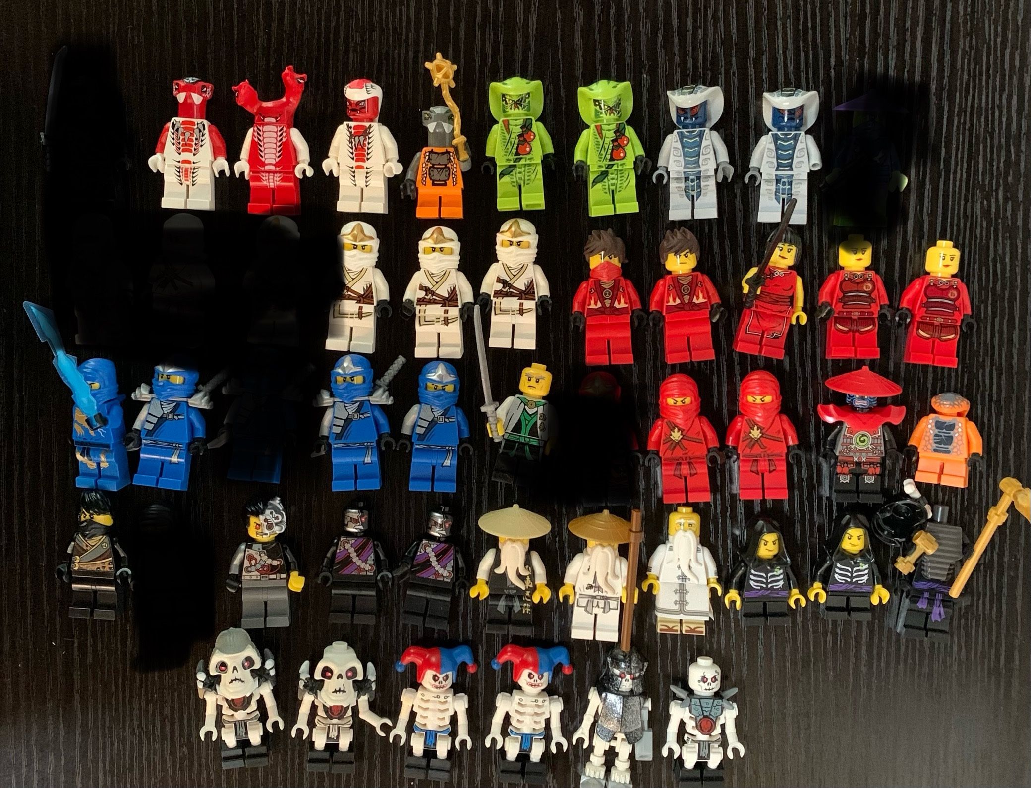 Lego NINJAGO Minifigures lot COLE JAY KAI LlOYD ZANE Wu