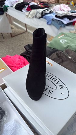 Steve Madden Black Suede Ankle Boot
