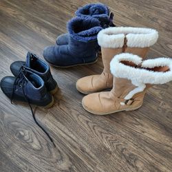 Youth girls size 4. U🥰GS play due to fading, brown boots VGUC CAT AND jack, Sperrys GUC minor 