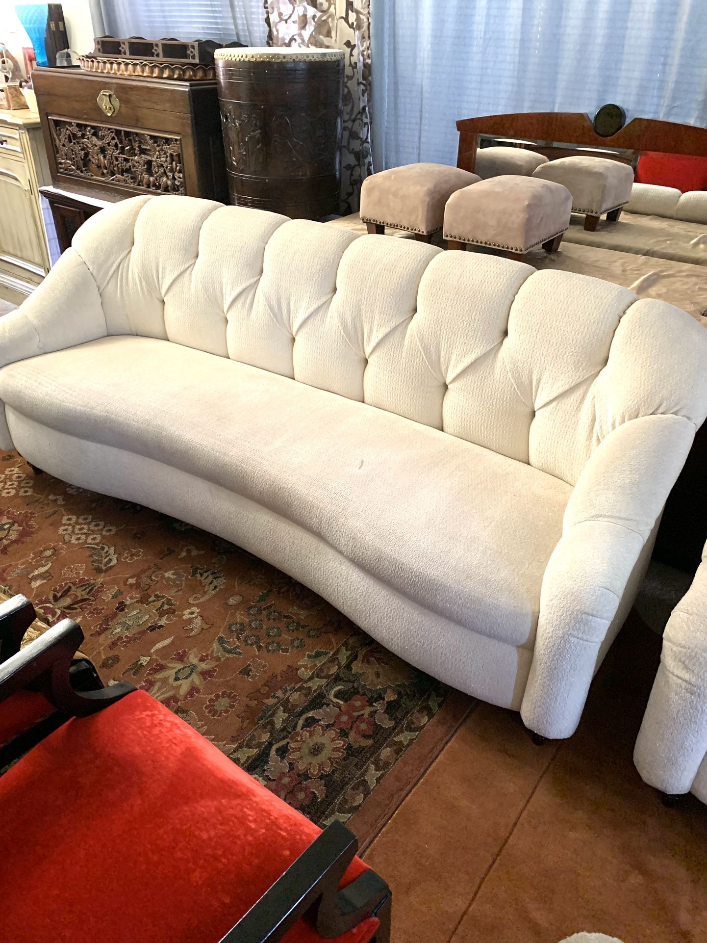 A Rudin Furniture 2 Creamy Sofás High Quality Made Lightly Used. Like
