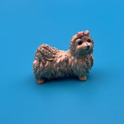 Jay Strongwater Maltese Dog Figurine Paperweight with Swarovski Crystals