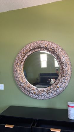 Gold ornate mirror