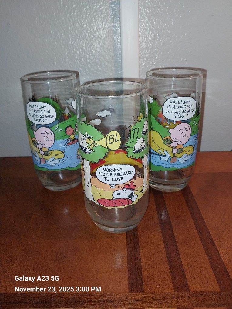 Charlie Brown McDonald's Collection Glasses