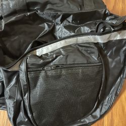 The bicycle pannier is brand new and can hold items.