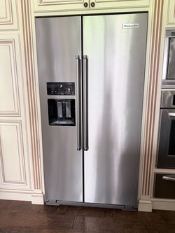 2025 kitchen aid side by side fridge with filter water & ice maker crushed or whole ice