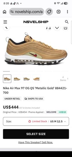 Nike Air max 97 OG metallic gold