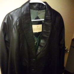 Women's Black Leather Jacket  By Sauvage - $60