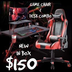 GTRACING GAME CHAIR DESK COMBO NEW