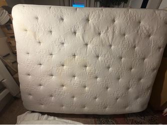 FREE. FREE, FREE!!!!Queen size pillow-top mattress with mattress cover, box, springs, rails, and headboard