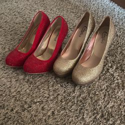 2 Pairs Of Shiny Heels! 