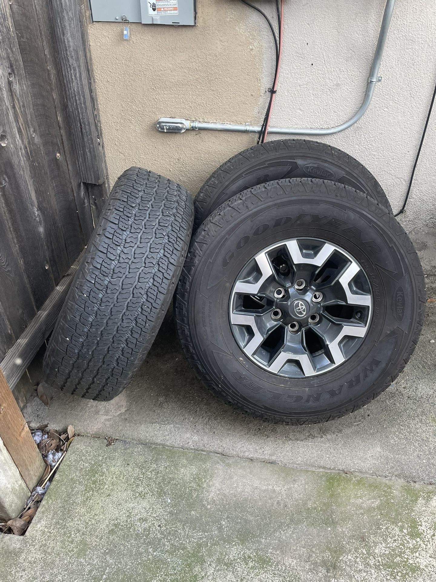 4 Tacoma tires And wheels-Goodyear Wrangler