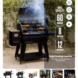 Pit Boss Ahumador de Pellets, Parrilla de Pellets de Madera de 1500 Pulgadas Cuadradas Sabana, Serie Onyx