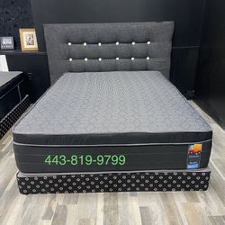 Queen Mattress Come With Free Box Spring Only - Free Delivery 🚚 Today
