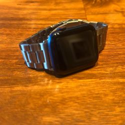 Apple Watch Series 6 – 44mm (Blue Aluminum) + Stainless Steel Band