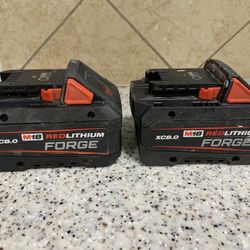 Milwaukee forge xc8.0 set of 2 batteries
