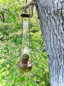 Aladdin Model 23 Brass Hanging Oil Lamp Antique Lighting