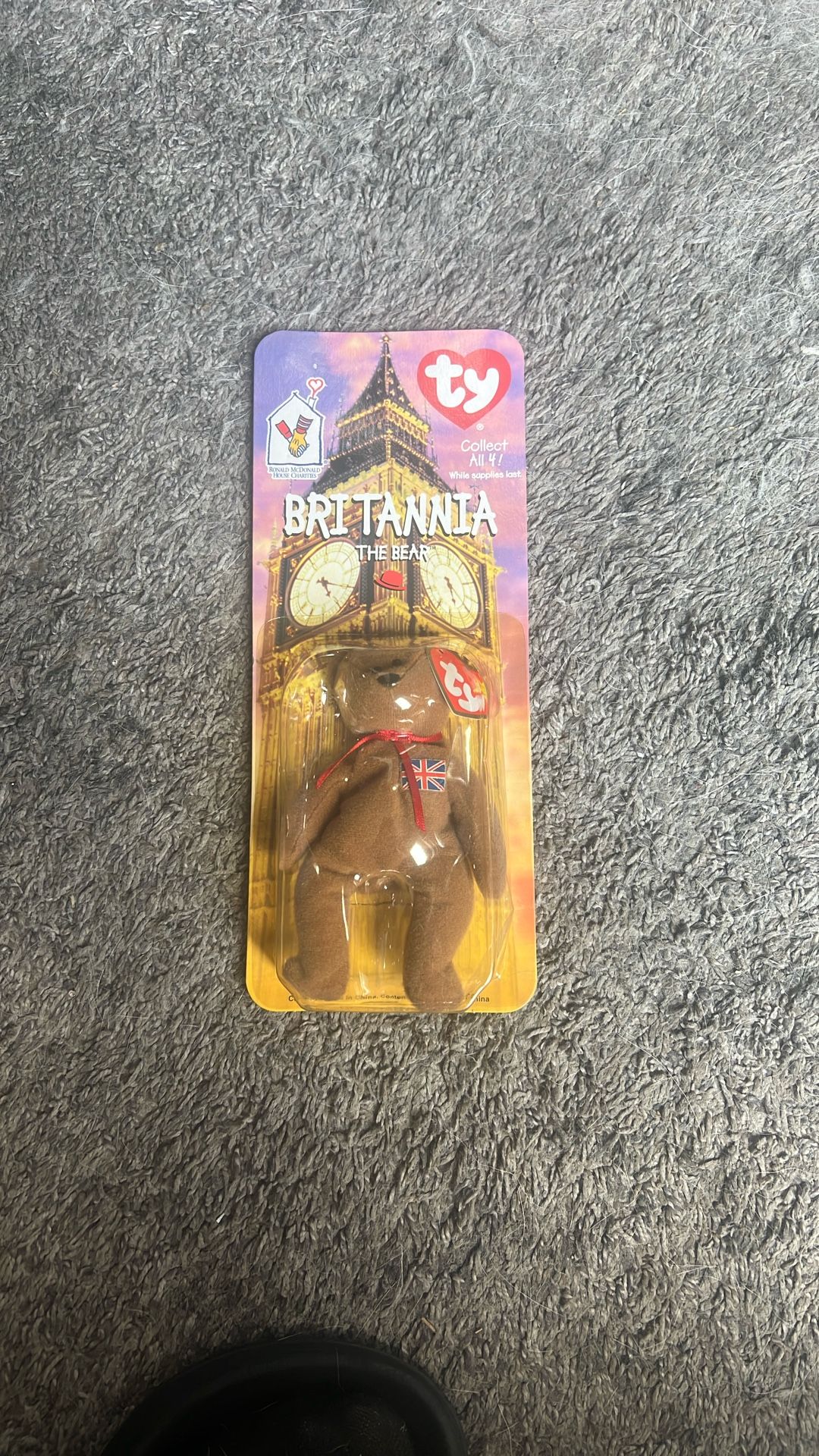 1999 McDonald’s Ty Britannia The Bear Teenie Beanie Babies