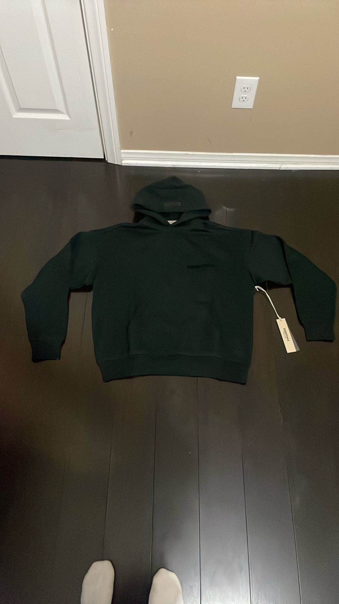 Black Essentials Hoodie Size XXS