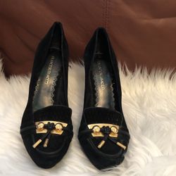 Francesco Sacco Suede Heels - Black