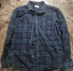 Old Navy Mens  Plaid Shirt Long Sleeve Double Brushed Size 2xl