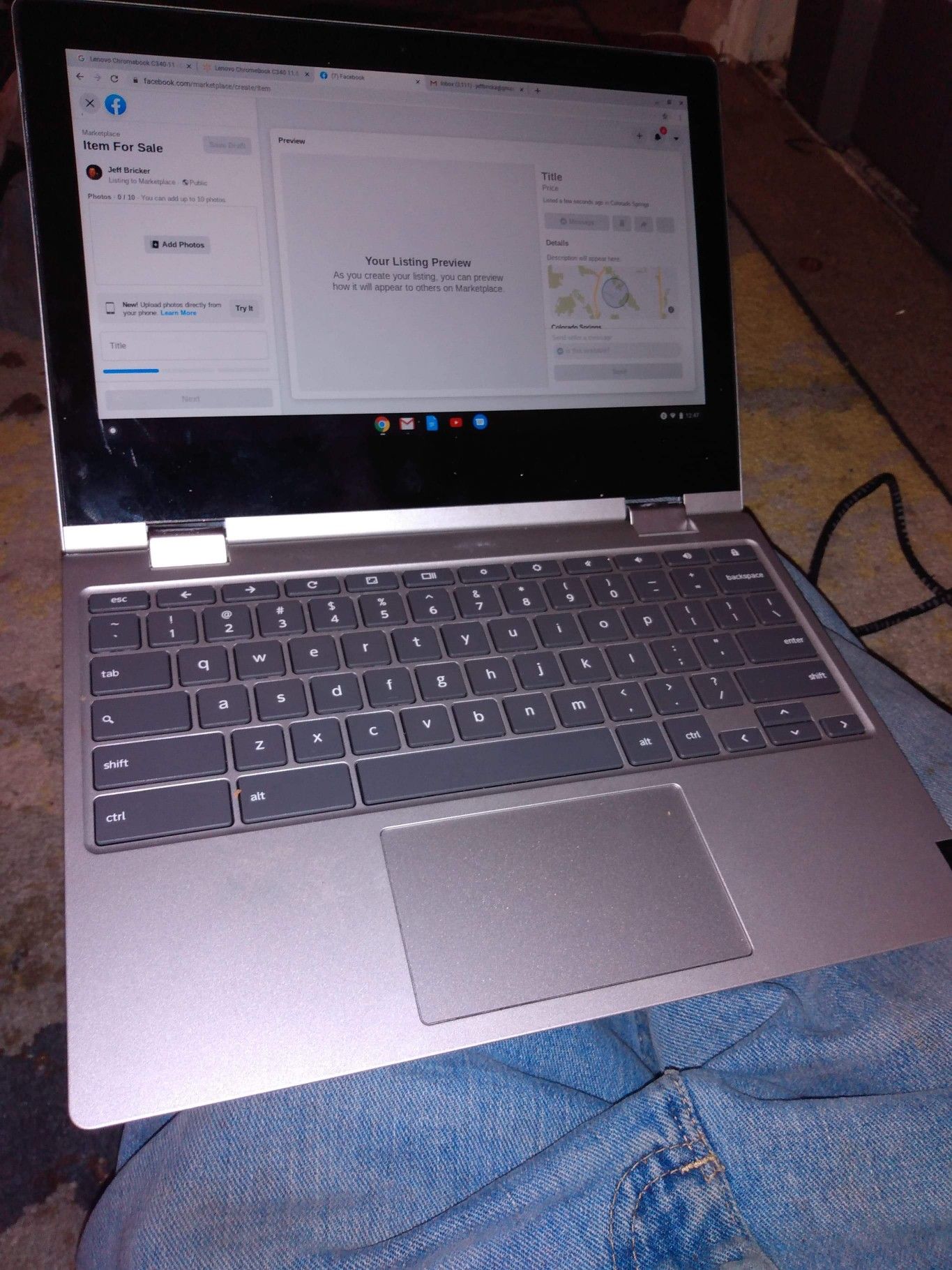 Levono Chromebook 11.6 touchscreen