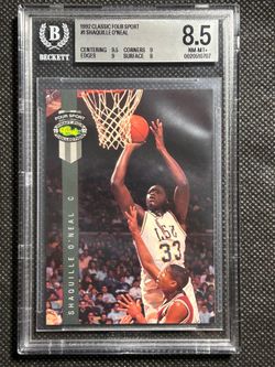 1992 CLASSIC 4 SPORT SHAQUILLE O'NEAL RC ROOKIE BGS 8.5 NM-MINT+ LSU MAGIC