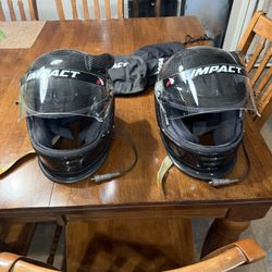 2 Impact Carbon Fiber Helmets 